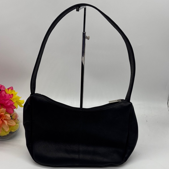 Le Donne Handbags - Le Donne Elegant Black Leather Women's Shoulder Bag